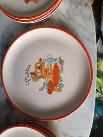 Set di 6 piatti in ceramica per la pizza cm 23