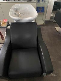 Seduta e lavaggio per parrucchieri