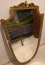 Specchio antico legno color oro