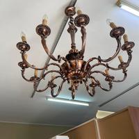 Lampadario ottone