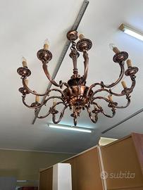Lampadario ottone