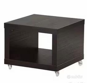 Ikea lack tavolino nero marrone con 4 ruote - 