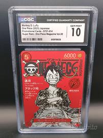 One Piece Luffy promo magazine CGC 10 - ST21 014