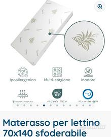 Materasso lettino 140x70