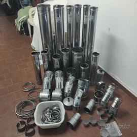Set canne fumarie acciaio inox doppia e singola