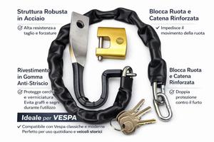 Antifurto blocca ruota per vespa