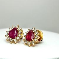 Orecchini Rubellite e diamanti