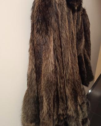 cappotto midi di pelliccia di volpe