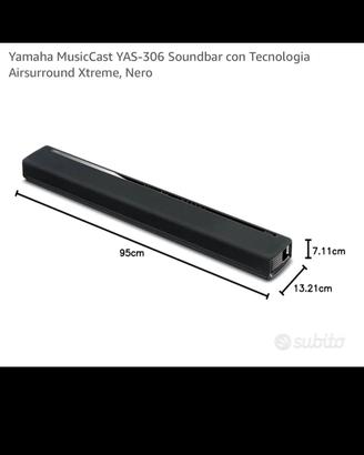 Soundbar Yamaha YAS-306 e cassa WX-010
