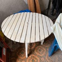 Tavolo da giardino rotondo pieghevole reguitti