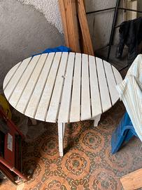 Tavolo da giardino rotondo pieghevole reguitti