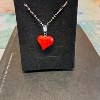 Cuore Rosso San Valentino in Vetro Di Murano 