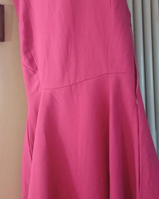 Abito corto rosa fucsia nuovo con cartellino