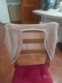 Gilet Maglia Rosa Cipria in Lana Made in Italy