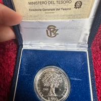 Moneta 500 L anno internazionale della pace 1986