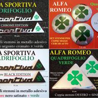 ALFA ROMEO SPORTIVA QUADRIFOGLIO VERDE STEMMI LOGO