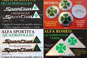 ALFA ROMEO SPORTIVA QUADRIFOGLIO VERDE STEMMI LOGO