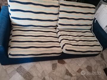 coppia divani usati Mis 200cm e 160cm tessuto r