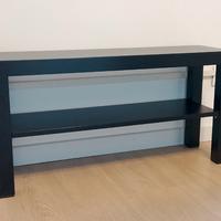 Tavolino Ikea marrone_nero con ripiano