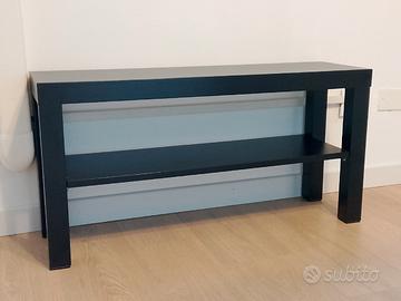 Tavolino Ikea marrone_nero con ripiano
