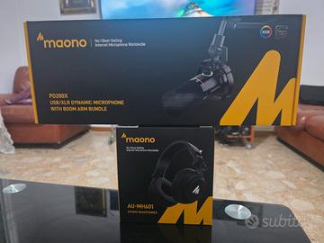 Microfono Dinamico PD200X (USB/XLR) con Braccio + 