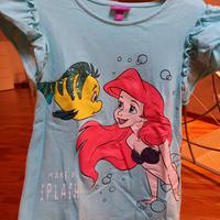 T-shirt Ariel Disney bambina 9-10 anni