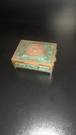 scatolina vintage messicana ottone e pietre dure ⁷