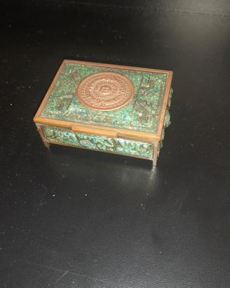 scatolina vintage messicana ottone e pietre dure ⁷
