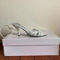 Sandali tacco bianchi scarpe donna Obsel 35