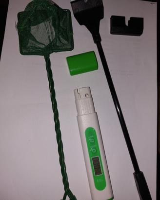 Retino piccolo+raschia vetro+TDS meter acquari