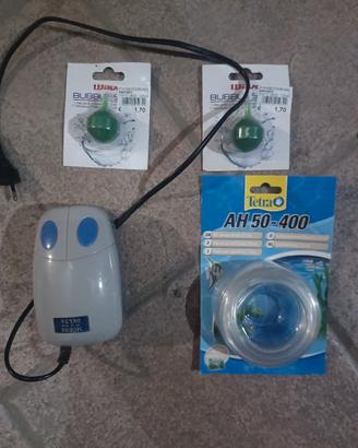 Areatore con tubo e pietre porose nuove 