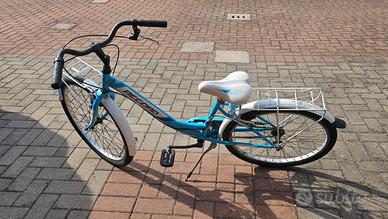 Bicicletta da città Record venere 24 Azzurro bianc