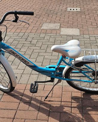 Bicicletta da città Record venere 24 Azzurro bianc