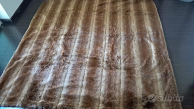 Copriletto coperta  pelliccia ecologica volpe