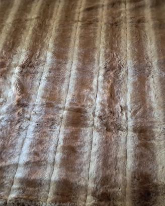 Copriletto coperta  pelliccia ecologica volpe