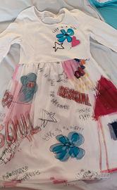 Vestito Desigual bambina maniche lunghe 11/12 anni