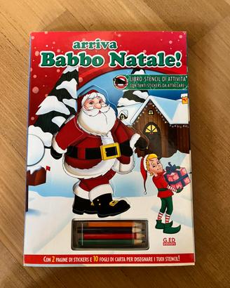 Libro stencil di attività con stikers  e colorini