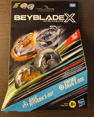 Beyblade x - Gale Wyvern e Sword Dran