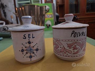 Set Saliera e Portapepe in Ceramica