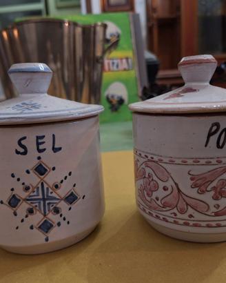 Set Saliera e Portapepe in Ceramica