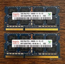 2 x DDR3 SODIMM 2Gb