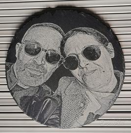 Piatto in ardesia personalizzato