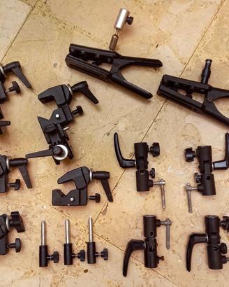 Sala posa, accessori, Clamp Manfrotto.