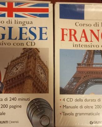 Corso di inglese e francese con CD-Come nuovo