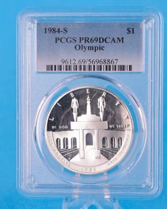 USA 1984 - 1$ Ag - Olympic - PCGS PR69DCAM