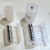 Adattatore pile da AA a mezza torcia o torcia 2pz