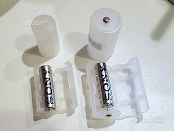 Adattatore pile da AA a mezza torcia o torcia 2pz