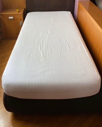 Letto singolo contenitore con materasso memory