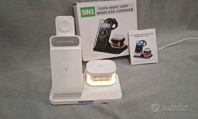 Caricatore Wireless bianco 5 in 1 per Apple