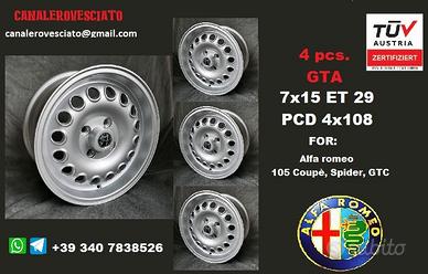 Cerchi GTA 7x15 pcd 4x108 et29 alfa romeo